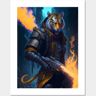 Tiger's Techno Inferno Posters and Art